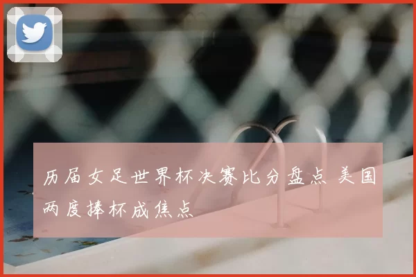 历届女足世界杯决赛比分盘点 美国两度捧杯成焦点
